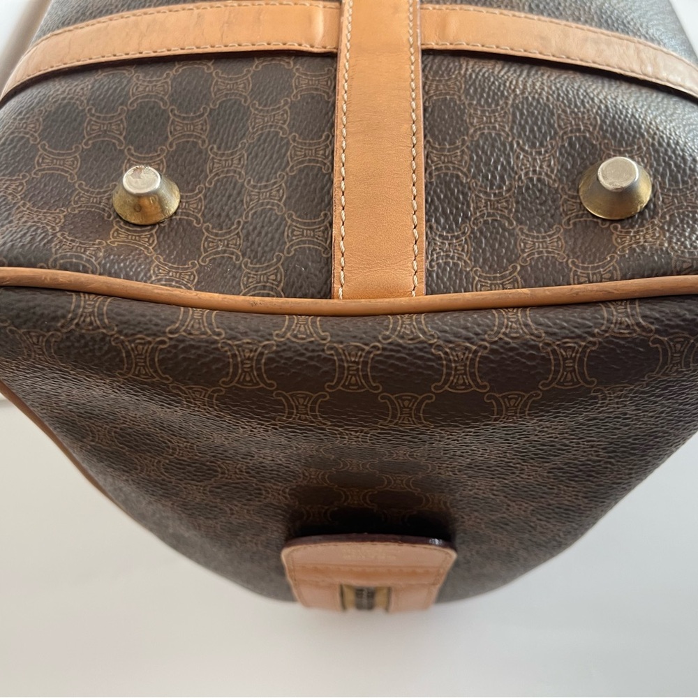 Vintage Celine Macadam Coated canvas leather brown M13 Boston Bag Speedy - Picture 11 of 13